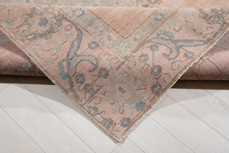 12' 2" x 9' Excellent Hand-Knotted Antique Neutral Faded Large Area Rug - Yasi & Fara 