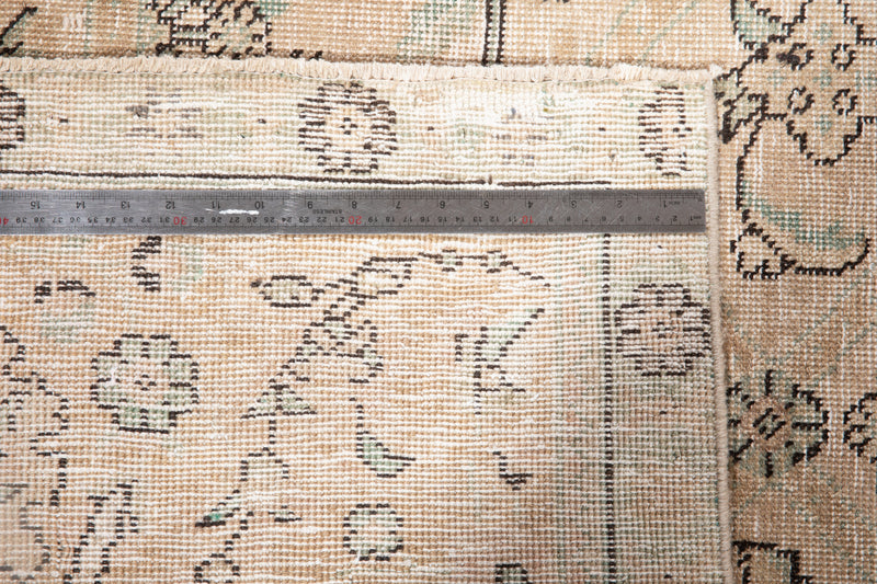 12' 9" x 9' 2" Excellent Hand-Knotted Antique Neutral Faded Large Area Rug - Yasi & Fara 