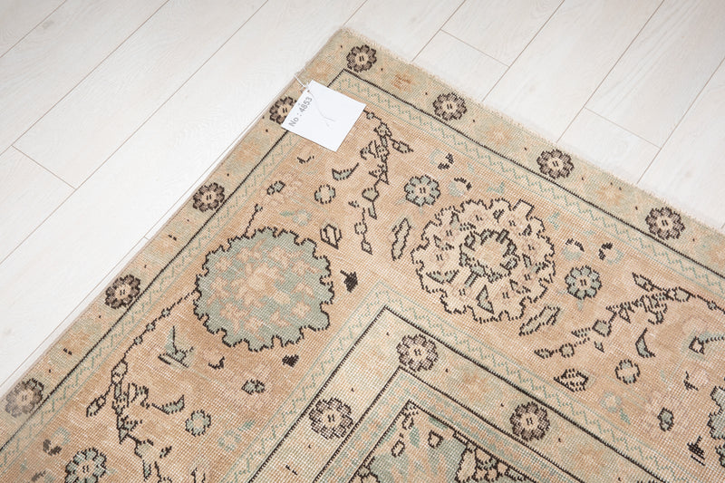 12' 9" x 9' 2" Excellent Hand-Knotted Antique Neutral Faded Large Area Rug - Yasi & Fara 
