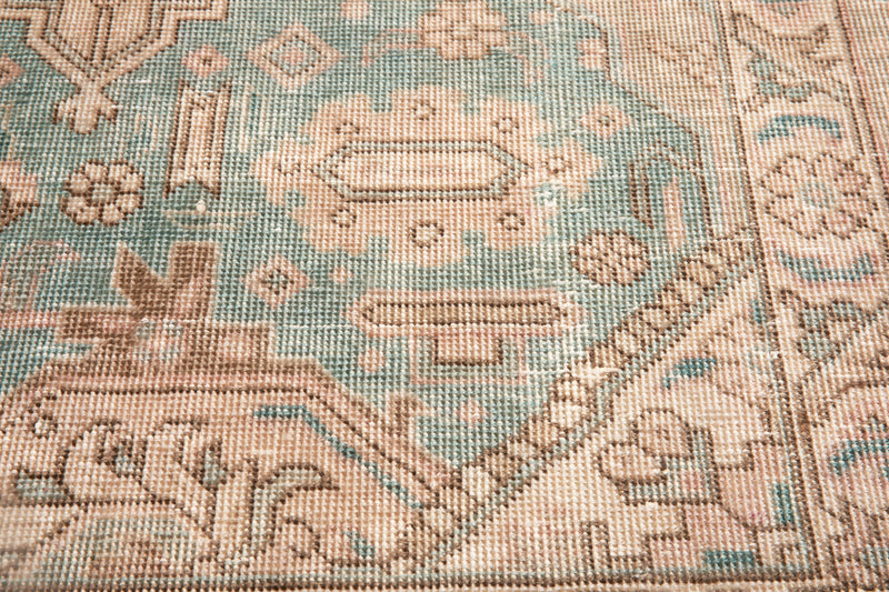 12' 2" x 9' 1" Excellent Hand-Knotted Antique Faded Large Area Rug - Yasi & Fara 
