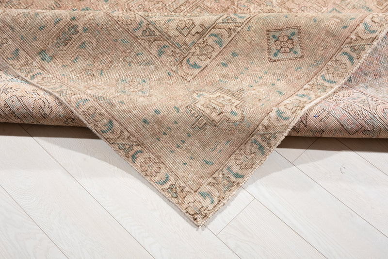 12' 2" x 9' 1" Excellent Hand-Knotted Antique Faded Large Area Rug - Yasi & Fara 