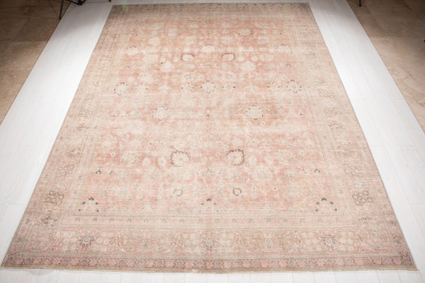 12' 5" x 9' 3" Excellent Hand-Knotted Antique Faded Large Area Rug - Yasi & Fara 