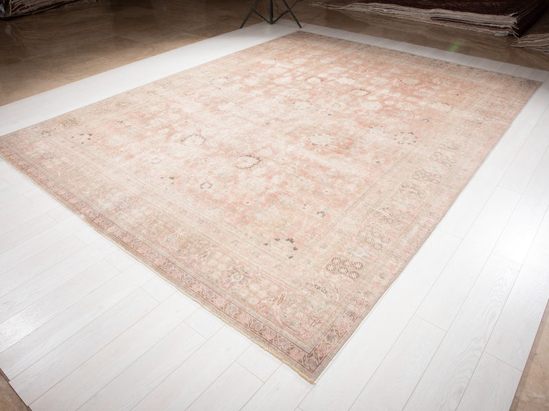 12' 5" x 9' 3" Excellent Hand-Knotted Antique Faded Large Area Rug - Yasi & Fara 
