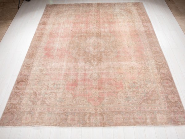 11' 2" x 8' 10" Excellent Hand-Knotted Antique Faded Area Rug - Yasi & Fara 