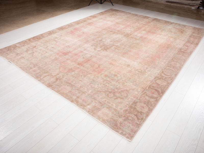 11' 2" x 8' 10" Excellent Hand-Knotted Antique Faded Area Rug - Yasi & Fara 