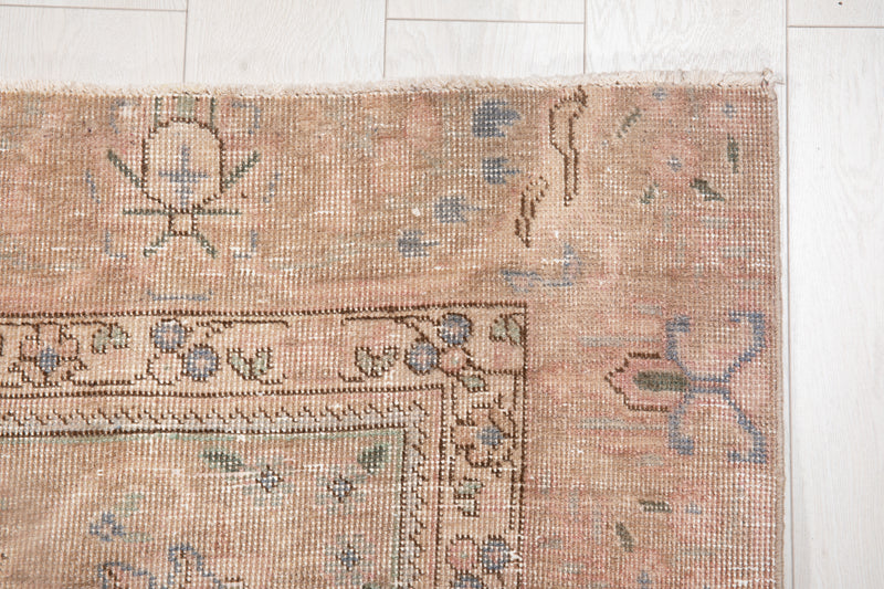11' 9" x 8' 11" Excellent Hand-Knotted Antique Neutral Area Rug - Yasi & Fara 