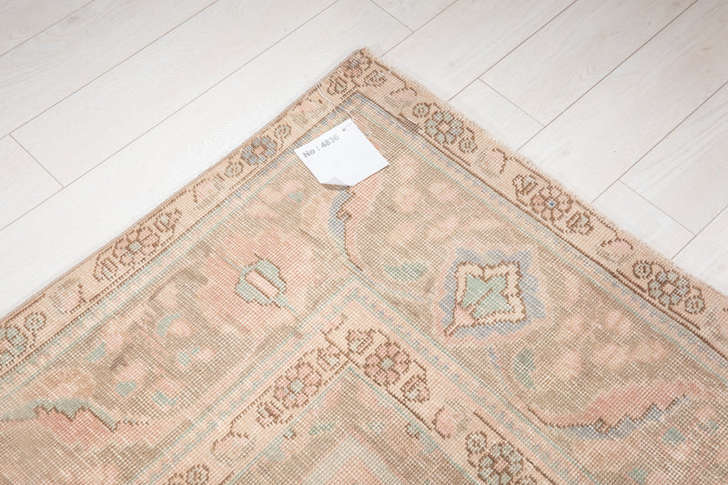 12' 6" x 9' 7" Excellent Hand-Knotted Antique Neutral Faded Large Area Rug - Yasi & Fara 