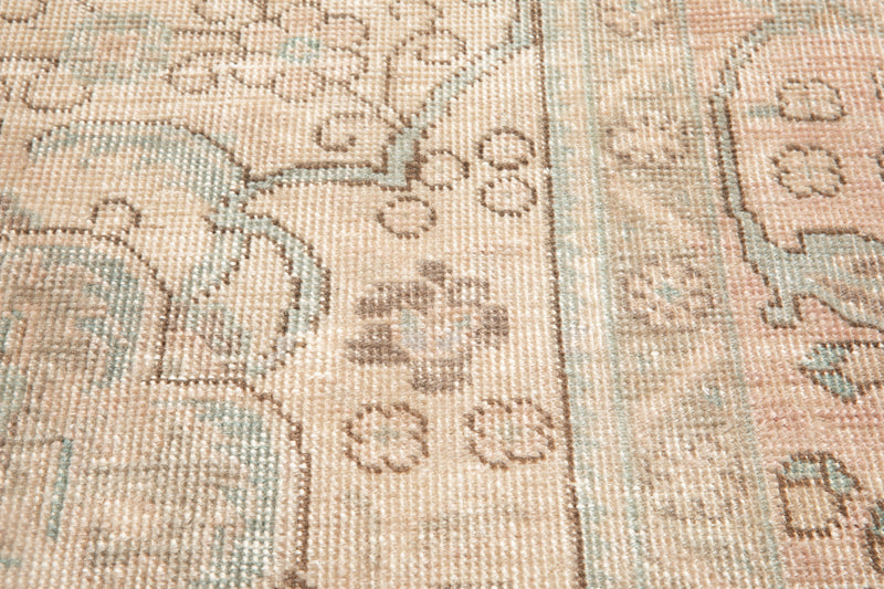 12' 7" x 9' 6" Excellent Hand-Knotted Faded Neutral Antique Large Area Rug - Yasi & Fara 