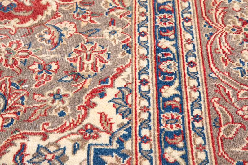 10' 11" x 7' 7" Excellent Hand-Knotted Antique Faded Large Area Rug - Yasi & Fara 