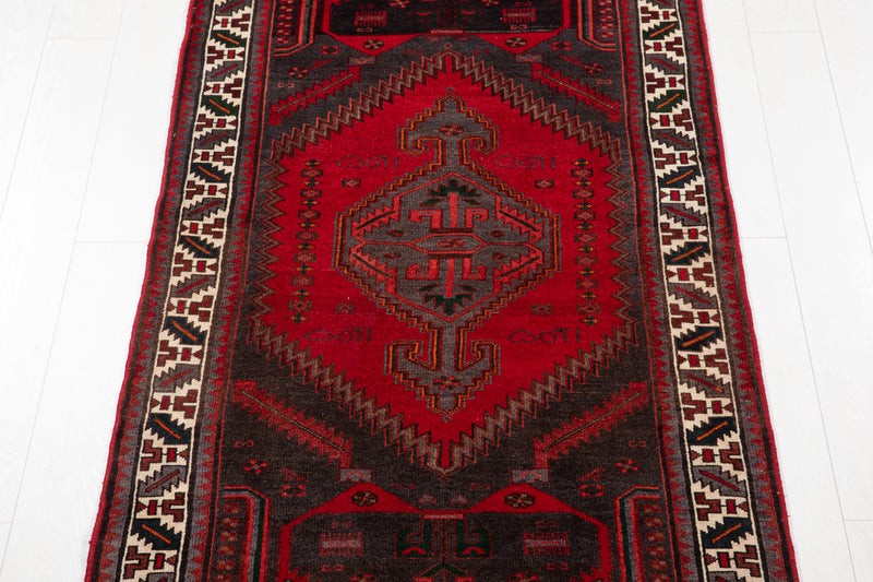 7' x 3' 7" Excellent Hand-Knotted Vintage Tribal Rug