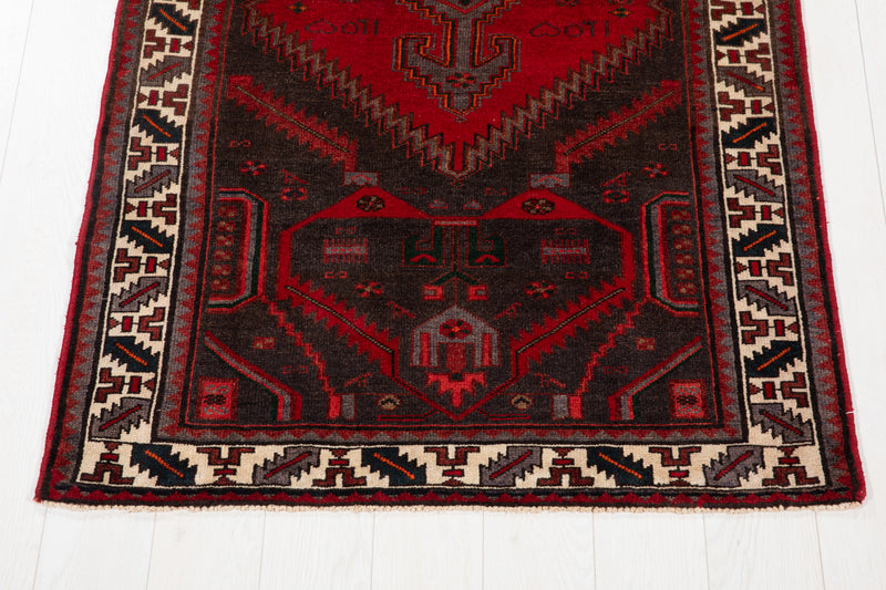 7' x 3' 7" Excellent Hand-Knotted Vintage Tribal Rug