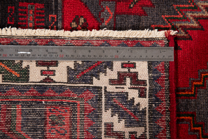 7' x 3' 7" Excellent Hand-Knotted Vintage Tribal Rug