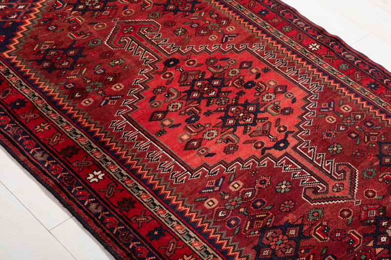 6' 6" x 3' 8" Excellent Hand-Knotted Vintage Tribal Rug