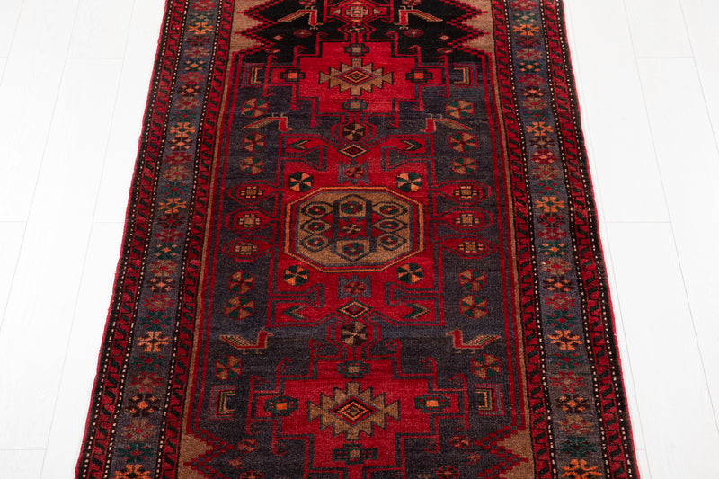 7' 3" x 3' 7" Excellent Hand-Knotted Vintage Tribal Rug