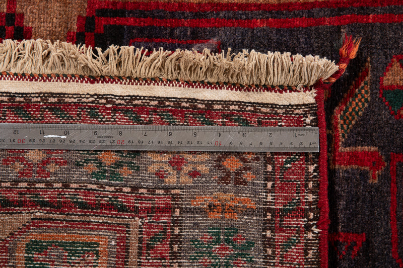 7' 3" x 3' 7" Excellent Hand-Knotted Vintage Tribal Rug