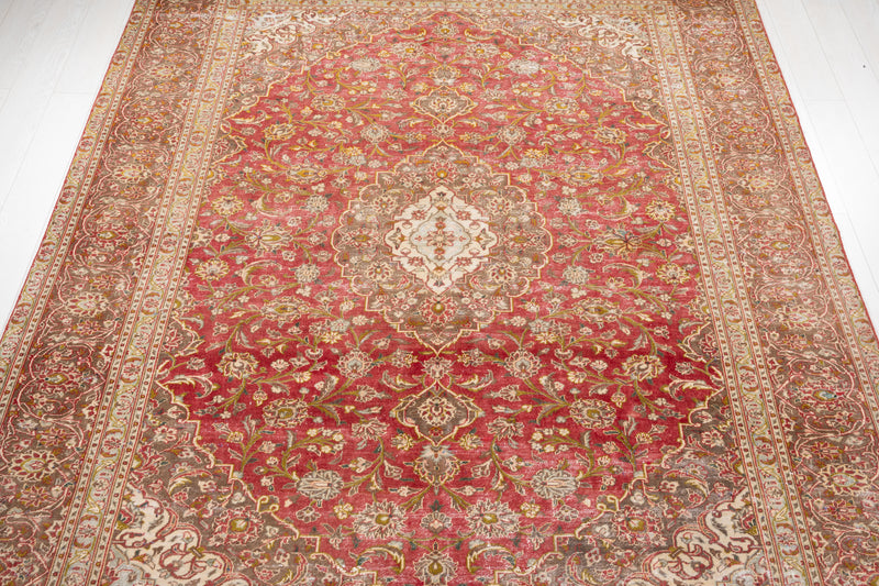 10' 9" x 7' 10" Excellent Hand-Knotted Antique Faded Large Area Rug - Yasi & Fara 