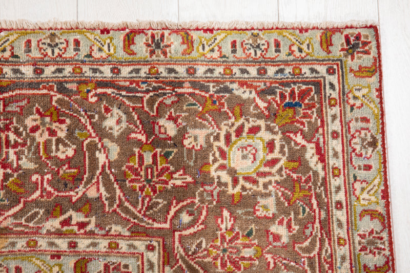 10' 9" x 7' 10" Excellent Hand-Knotted Antique Faded Large Area Rug - Yasi & Fara 