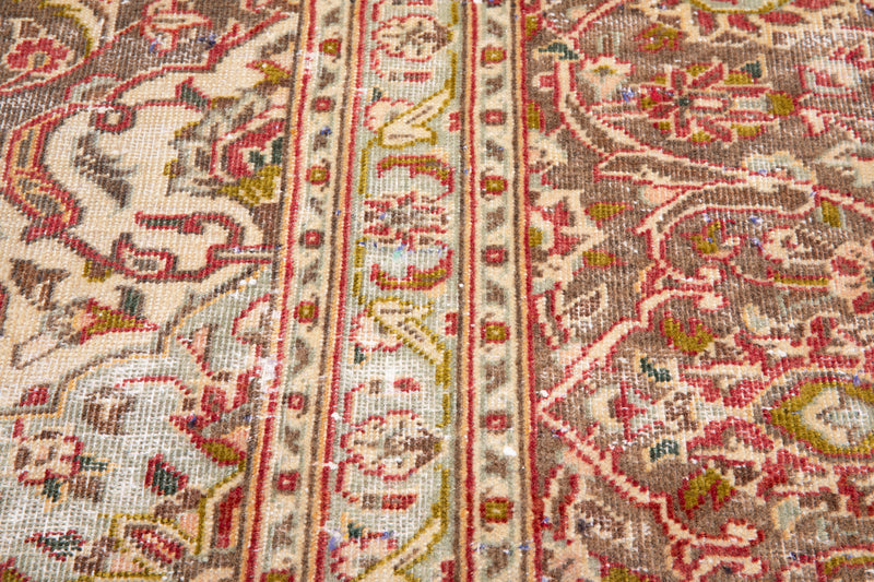 10' 9" x 7' 10" Excellent Hand-Knotted Antique Faded Large Area Rug - Yasi & Fara 