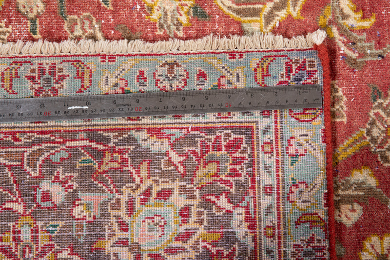 10' 9" x 7' 10" Excellent Hand-Knotted Antique Faded Large Area Rug - Yasi & Fara 
