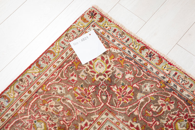 10' 9" x 7' 10" Excellent Hand-Knotted Antique Faded Large Area Rug - Yasi & Fara 