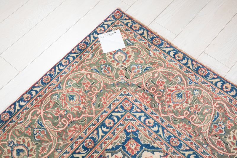 11' 6" x 7' 9" Excellent Hand-Knotted Antique Faded Large Area Rug - Yasi & Fara 