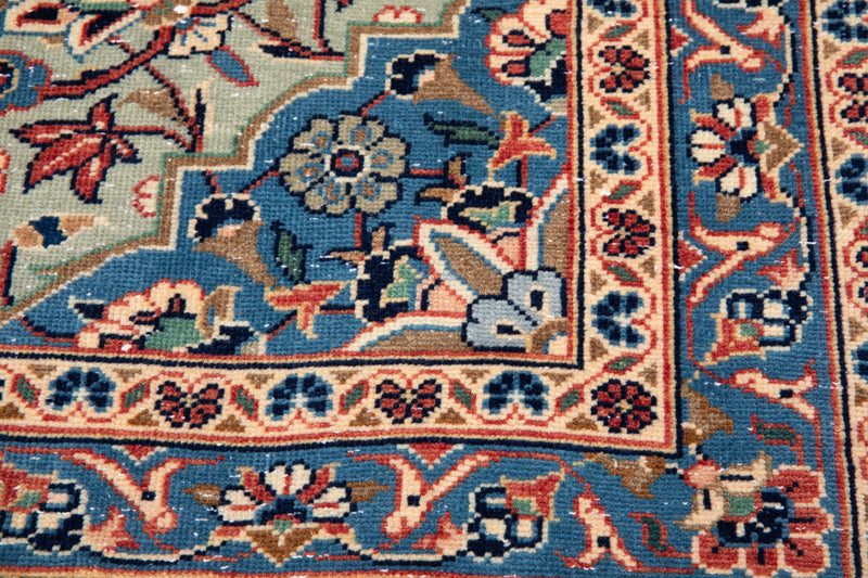 12' 11" x 9' 6" Excellent Hand-Knotted Vintage Large Area Rug - Yasi & Fara 