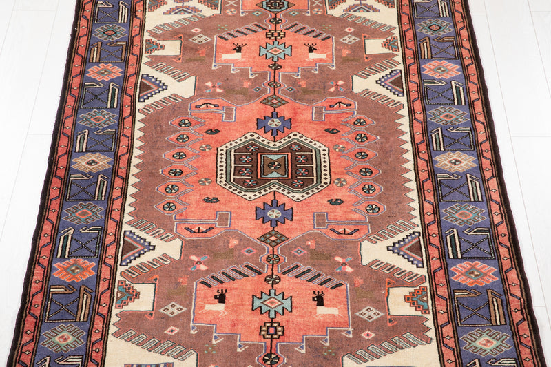 6' 6" x 4' 4" Excellent Hand-Knotted Collectible Vintage Tribal Rug