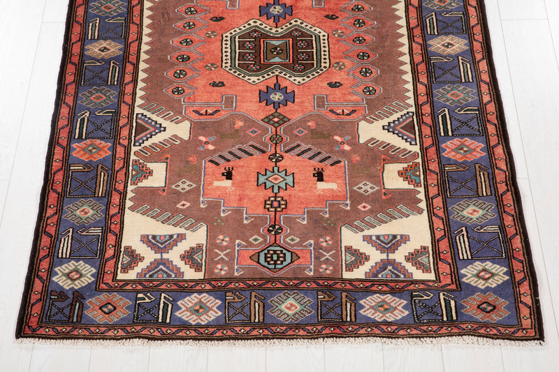 6' 6" x 4' 4" Excellent Hand-Knotted Collectible Vintage Tribal Rug