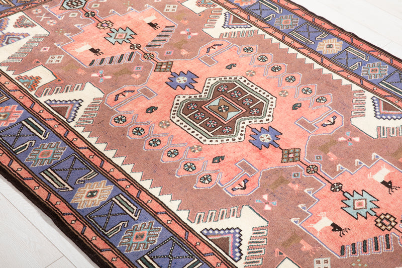 6' 6" x 4' 4" Excellent Hand-Knotted Collectible Vintage Tribal Rug
