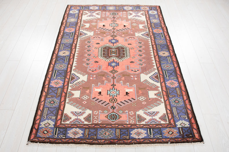 6' 6" x 4' 4" Excellent Hand-Knotted Collectible Vintage Tribal Rug