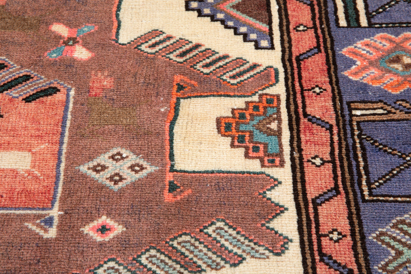 6' 6" x 4' 4" Excellent Hand-Knotted Collectible Vintage Tribal Rug