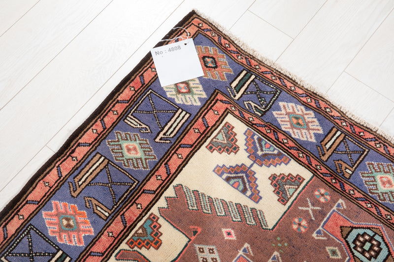 6' 6" x 4' 4" Excellent Hand-Knotted Collectible Vintage Tribal Rug