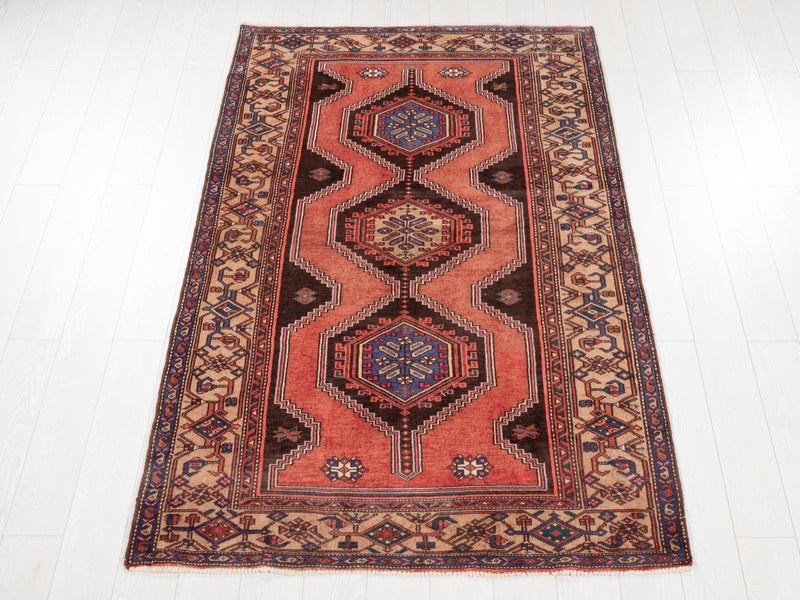 7' x 4' 4" Excellent Hand-Knotted Collectible Vintage Tribal Rug - Yasi & Fara 