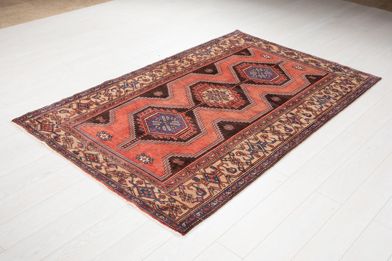 7' x 4' 4" Excellent Hand-Knotted Collectible Vintage Tribal Rug - Yasi & Fara 