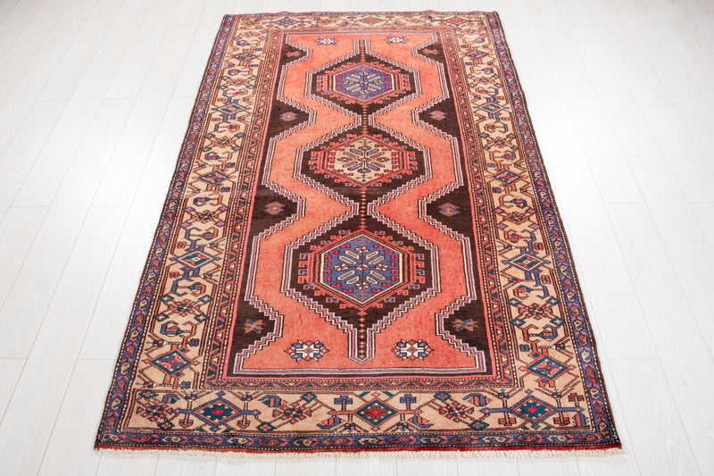 7' x 4' 4" Excellent Hand-Knotted Collectible Vintage Tribal Rug - Yasi & Fara 
