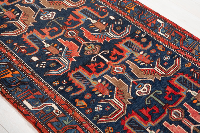 6' 7" x 4' 2" Excellent Hand-Knotted Collectible Vintage Tribal Rug