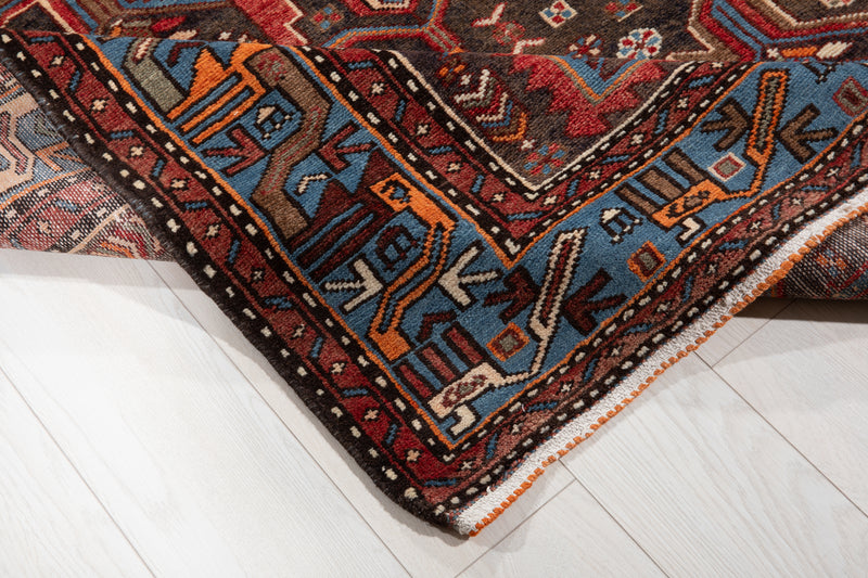 7' x 4' 4" Excellent Hand-Knotted Collectible Vintage Tribal Rug