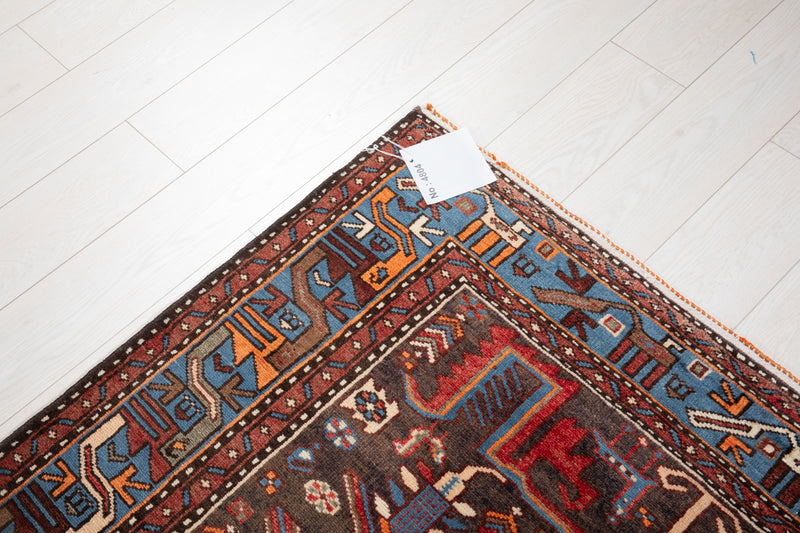 7' x 4' 4" Excellent Hand-Knotted Collectible Vintage Tribal Rug