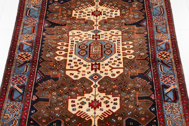 6' 7" x 4' 4" Excellent Hand-Knotted Vintage Soft Tribal Rug