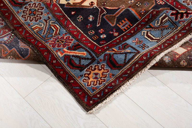 6' 7" x 4' 4" Excellent Hand-Knotted Vintage Soft Tribal Rug