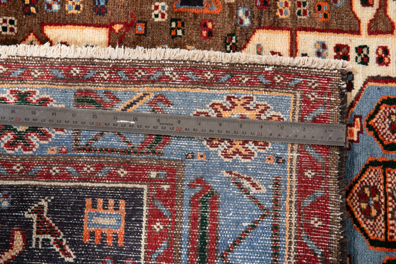 6' 7" x 4' 4" Excellent Hand-Knotted Vintage Soft Tribal Rug