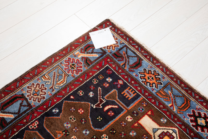 6' 7" x 4' 4" Excellent Hand-Knotted Vintage Soft Tribal Rug
