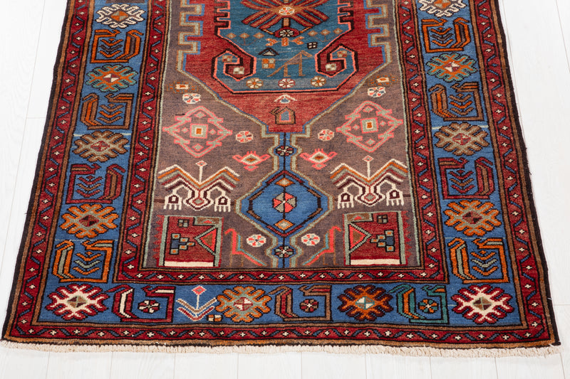 6' 11" x 4' 1" Excellent Hand-Knotted Vintage Collectible Tribal Rug