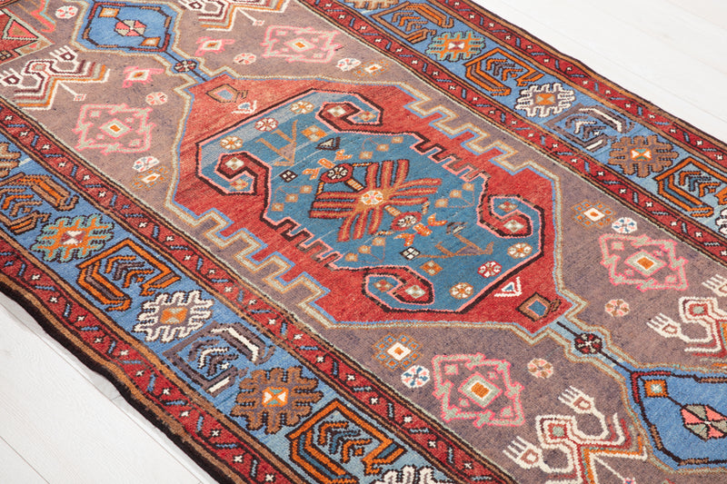 6' 11" x 4' 1" Excellent Hand-Knotted Vintage Collectible Tribal Rug