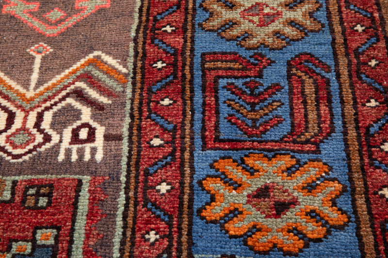 6' 11" x 4' 1" Excellent Hand-Knotted Vintage Collectible Tribal Rug