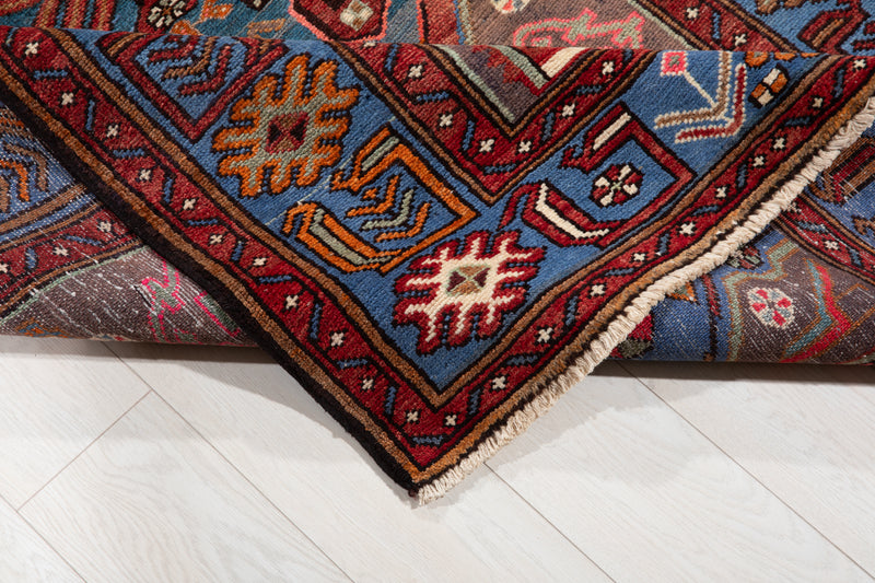 6' 11" x 4' 1" Excellent Hand-Knotted Vintage Collectible Tribal Rug