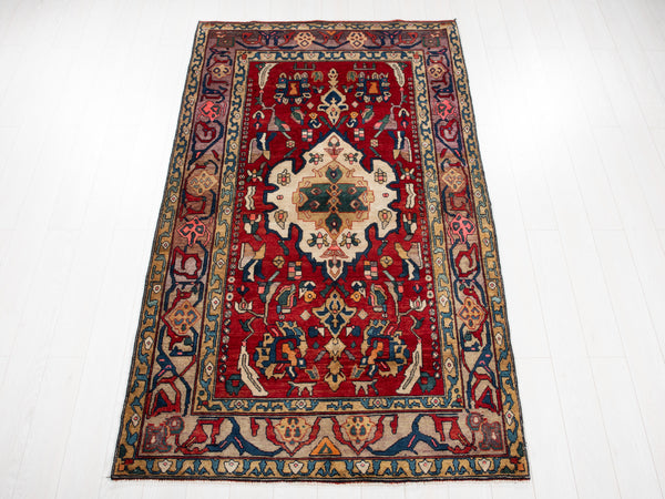 8' 1" x 4' 9" Excellent Hand-Knotted Antique Collectible Tribal Rug - Yasi & Fara 