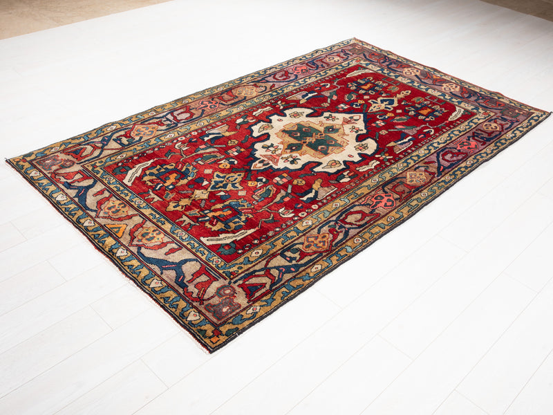 8' 1" x 4' 9" Excellent Hand-Knotted Antique Collectible Tribal Rug - Yasi & Fara 