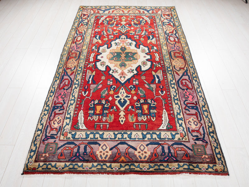 8' 1" x 4' 9" Excellent Hand-Knotted Antique Collectible Tribal Rug - Yasi & Fara 
