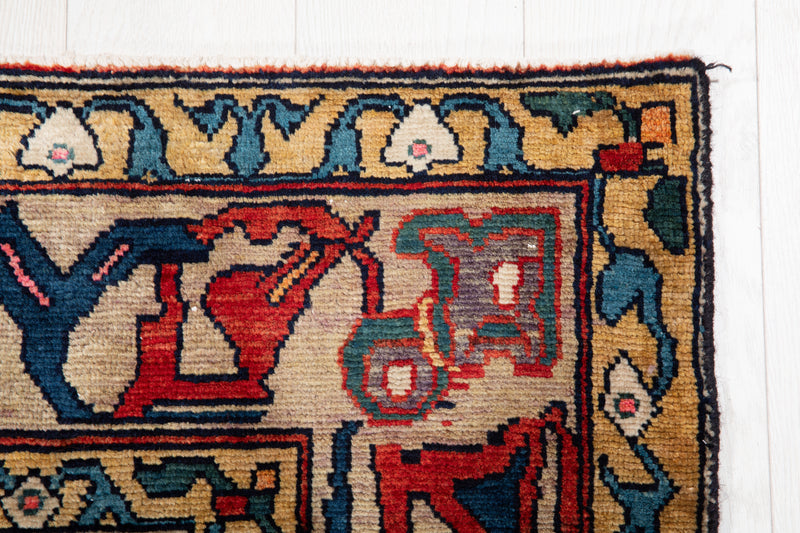 8' 1" x 4' 9" Excellent Hand-Knotted Antique Collectible Tribal Rug - Yasi & Fara 